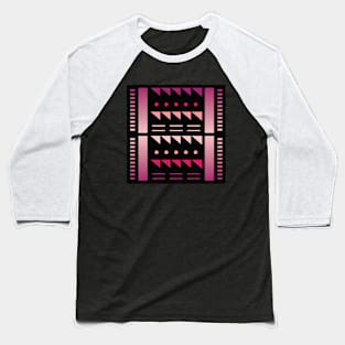 “Dimensional Funk (1)” - V.5 Red - (Geometric Art) (Dimensions) - Doc Labs Baseball T-Shirt